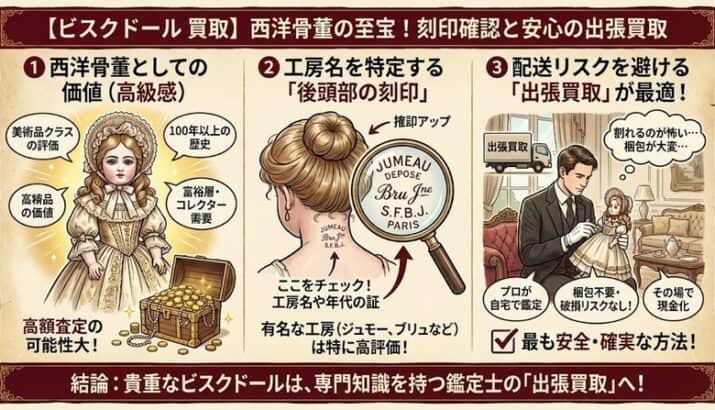ビスクドールは買取できる？ジュモー・ブリュなどアンティークドールの